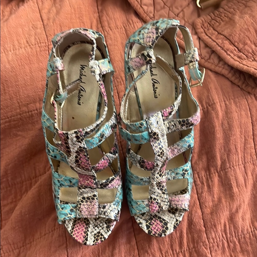 Michael Antonio Multicolor Strappy Sandals